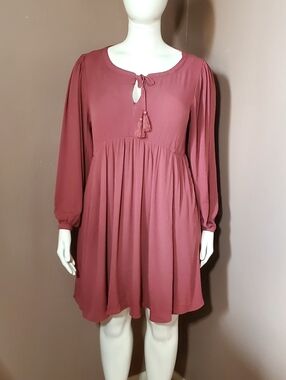 NWT TORRID maroon gauze Fit N Flare Dress